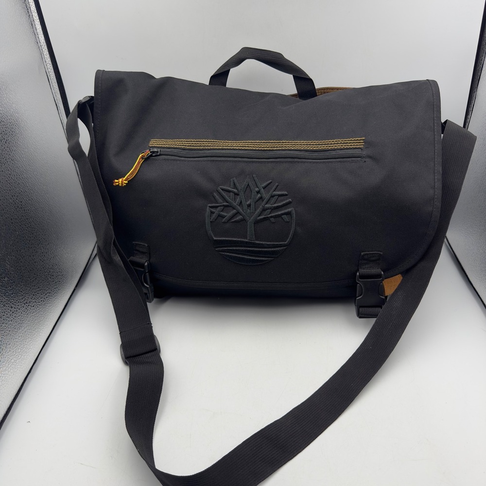 Timberland Messenger Bag Black Crossbody Y2K OS Laptop Commuter Travel  Rugged